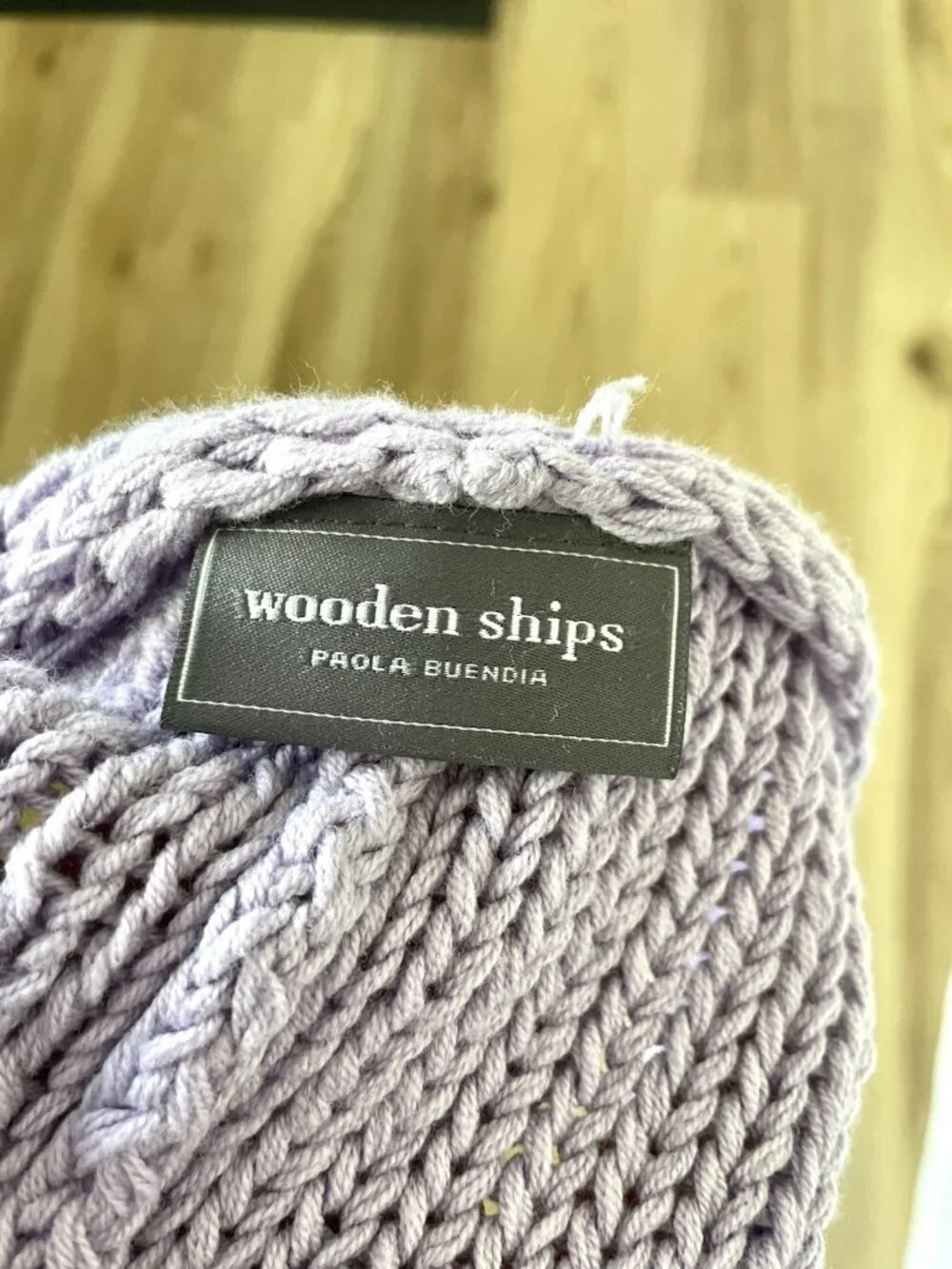 WOODEN SHIPS Open-Knit Chunky Oversized Pull-Over Sweater Lilac Purple size X/L